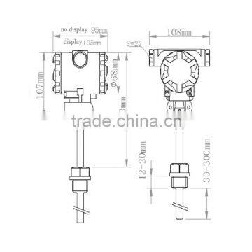 TTS-CA15 anti-explosion plug-in PT100 thermal resistance pipe temperature sensor