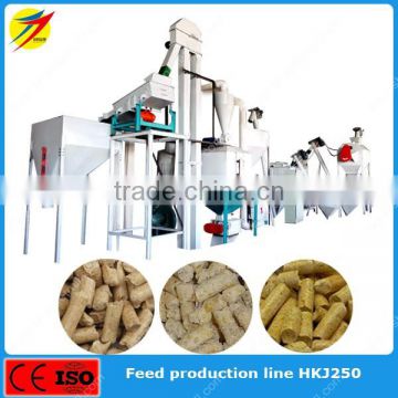 Manual ingredients animal feed mill production line plant with automatically packing machine