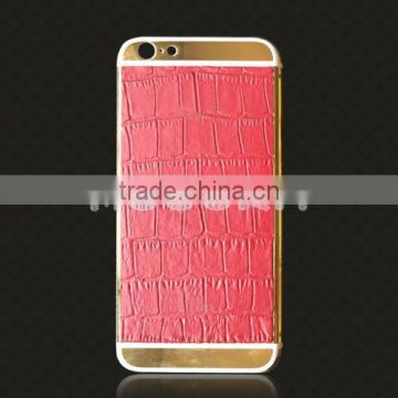2016 For iPhone 6S/6s plus genuine leather gold housing,Leather gold housing for iPhone,leather housing