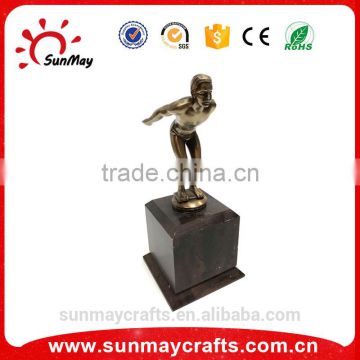 Wholesale New design custom resin swimming trophy for sale