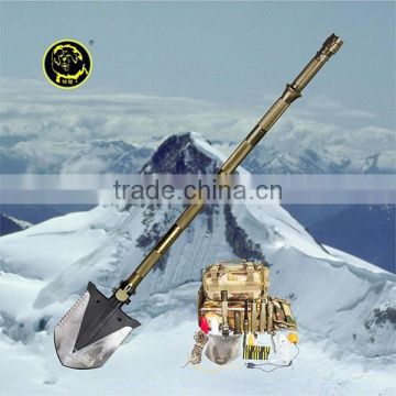 Newest Chinese Patented Outdoor equipment Camping&Hiking Stainless Folding Survival Shovel as hoe,axe,saw
