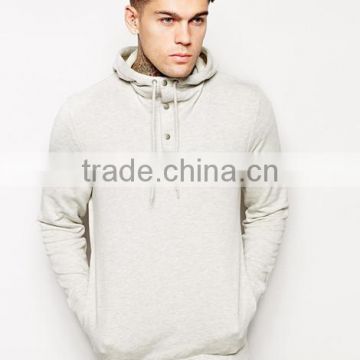 Chimney collar sweatshirt with hood