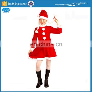 Non-woven Material Girl's Xmas Dressup Christmas Santa Dress set