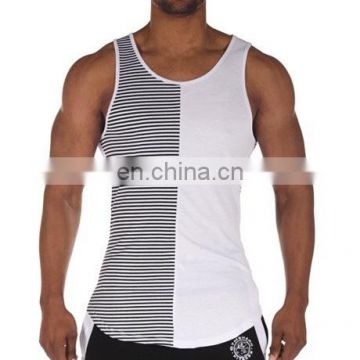 gym singlet made of solid and striped fabric men's sports singlet types singlet