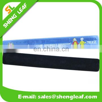 Reflective PVC slap bracelet with black velvet