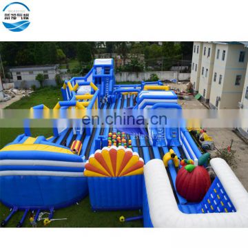Kids inflatable obstacle game,factory obstacle course equipment playground, outdoor adventure playground game for sale