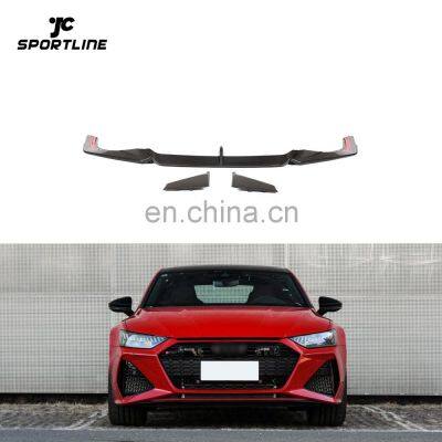 Prepreg Carbon RS7 Front Lip Winglets for Audi RS7 C8 Sportback 4-Door 2019- 2021