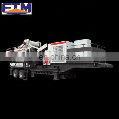 Road Construction River Stone Mobile Cone Crusher Portable Crushing Line