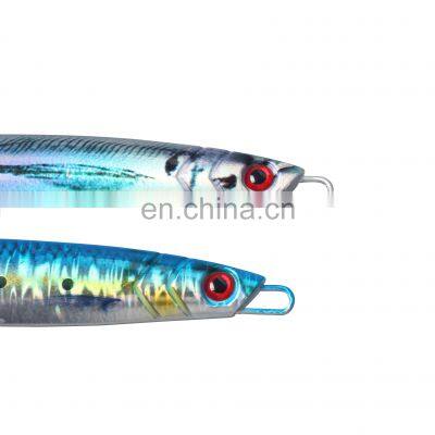 High quality slow jigging lure squid jig fishing Sinking Lead Metal Flat Jigs Sea Bass Fishing Lure