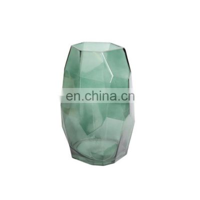 K&B desk decor geometric glass flower vase crystal irregular nordic glass vase
