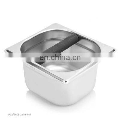 Coffee Knock Box, Stainless Knock Box, Knock Box Built-in Container for Coffee Ground