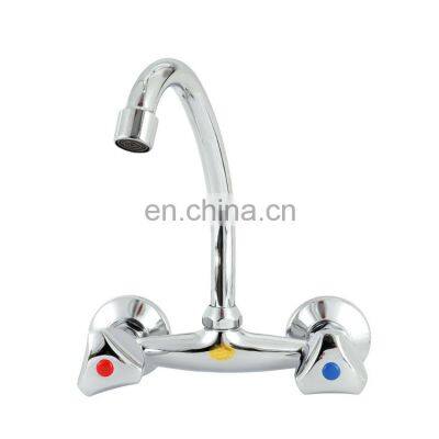 LIRLEE OEM Wall Mounted Kitchen Mixers Sink Taps Double Handles household kitchen faucet water