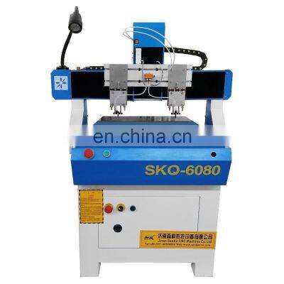 CNC Glass Cutting Cutter with Double Heads 6080 Small Automatic Glass Cutting Machine for Cutting Round Mirror Industrial Glass