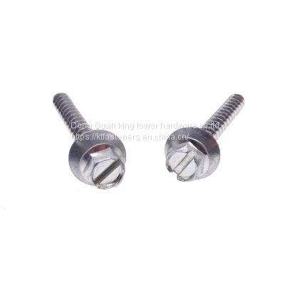 Factory Direct Sales slotted external hex flange head 3 parts sems screw