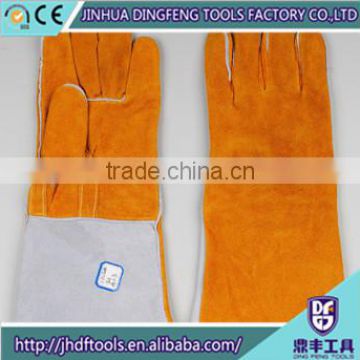 high quality cow split leather long welder gloves