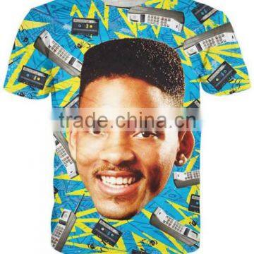 custom printed tees fashion man softextile tee shirt 3d ladies t-shirt print design