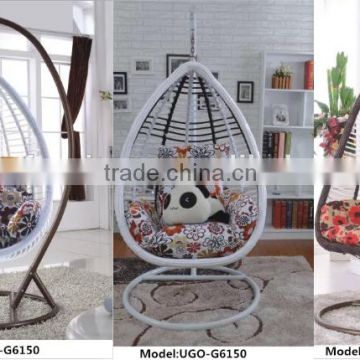 2016 cheap outdoor patio rattan swing basket with stand
