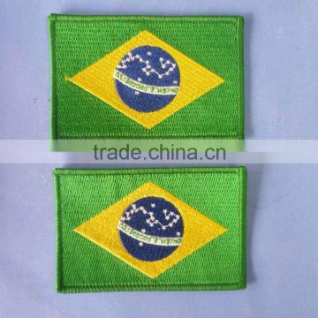 Embroidered Brazil Flag Patch