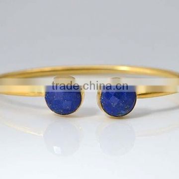 925 silver Lapis Lazuli round Gemstone Bracelet