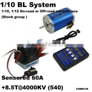 Mystery 1/10 BL System (Sensored) 1/10, 1/12 On-road or Off-road normal race (Stock group) HL-SS60A+8.5T@4000KV (HL540-3650) RC