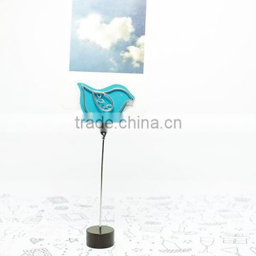 Handmade Stainless Blue Bird paper clip / Handmade metal craft