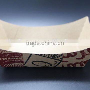 Take away disposable space saving brown kraft paper box