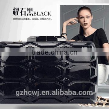 square black clutch purse frame,acrylic party clutch handbag