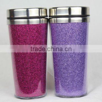 Double wall plastic and stainless steel Auto Mug