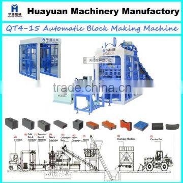 QT4-15 Cement block making machine with Easy Operation and High Capacity