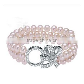 Natural freshwater pearl bracelet, Colorful natural pearls bracelet