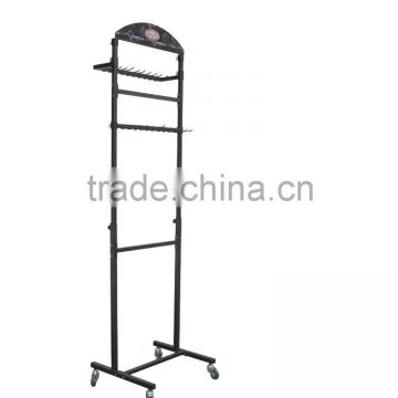 fashion double sided metal leather belt display stand,belt display fixture,belt display for retail