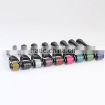 Black handle dermarroller for skin lifting with different roller color