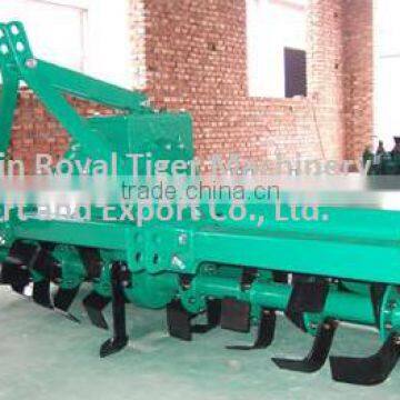 Rotary cultivator for rice cultivation with gearbox