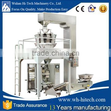 Stainless steel automatic granule packing machine with multi-head weigher for washing powder