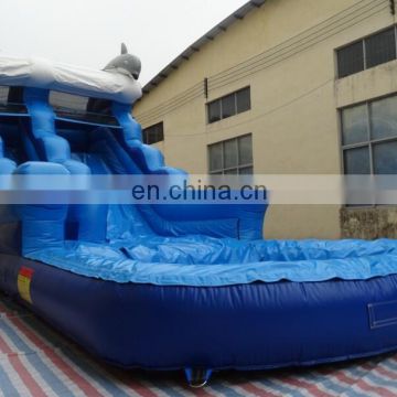 Top quality Ocean theme inflatable water slide with pool
