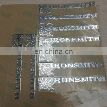 OEM ironsmith silver metal stickers
