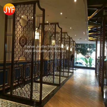 China Manufactory China factory laser cut metal screens indoor decorative stainless steel room divider