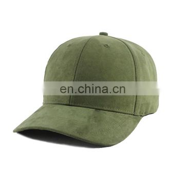 Customized blank plain green suede brim baseball cap hat