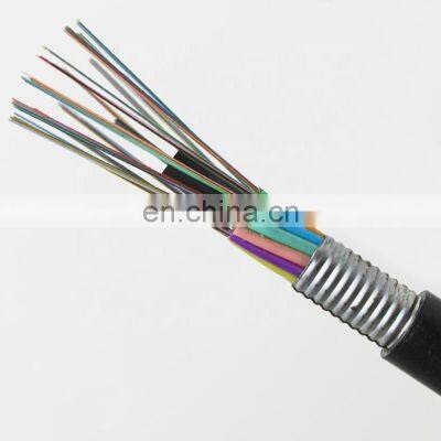 Outdoor GYTS/GYTA/GYFTY 2 4 6 8 12 24 36 48 72 96 144 288 Core G652D Single Mode Armored Optic Fiber Cable