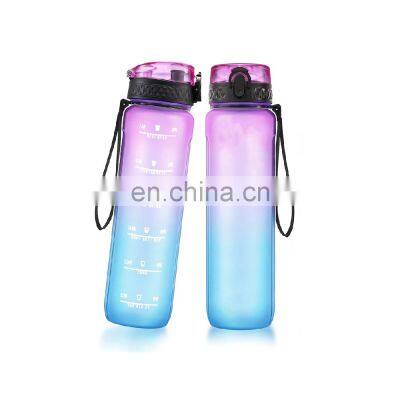 Custom logo Hot sales sublimation popular reausable clear fashion leak-proof juice plastic bottle