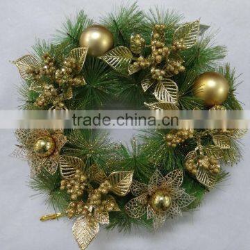 2015 handmade decorated pine needle christmas wreath