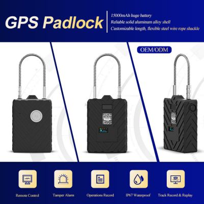 G508N Large Battery GPS Tracker Lock Smart Electronic Padlock