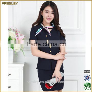 High quality fashionable customized air hostess uniform airline uniform stewardess