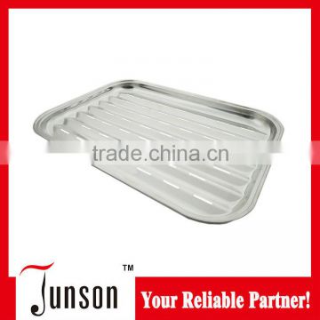 Stainless Stell Grilled Fish Dish/Hot Sale Outdoor And Indoor Roasting Pan/Square Stainless Steel Grill Pan