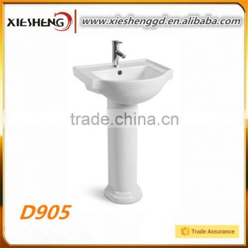 Bathroom ceramic pedestal wash basin price made in china