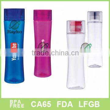 plstic bottle with cover and single wall
