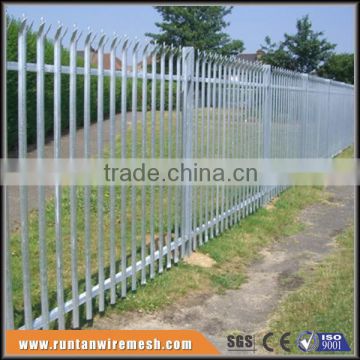 UK BS1722 Standard 2.4m High 'W' Section Powder Coated Palisade Security Fencing