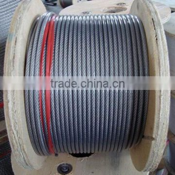 High Quality stainless steel aircraft cable Steel Wire Rope Cable 1x7,7x7,1x19,6x36,7x19,1x37,7x37