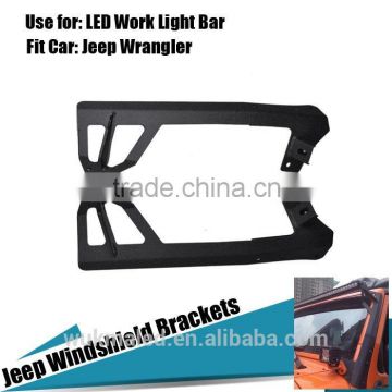 Steel Windscreen Mount Bracket For LED Work Light Bar Fit Jeep Wrangler Hot