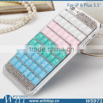 Luxury Design Lady-favored Crystal Diamond Case Cover for iPhone 6 Plus
